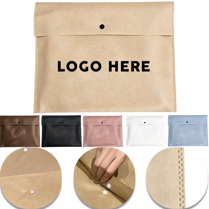 15.7??13.8 Inch Non-Woven Tote with Snap Buttons