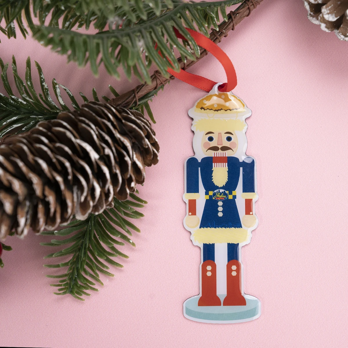 Offset Print Custom Ornament On Stainless Steel With Epoxy Dome: 1 sided 4" 1