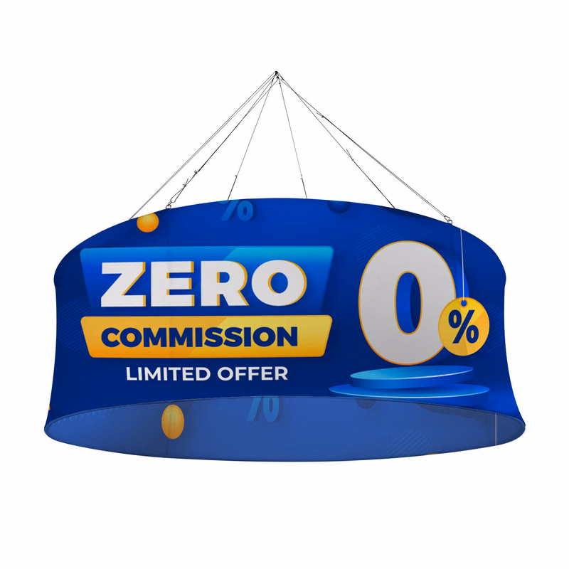 10ft Circle Hanging Banner Kit