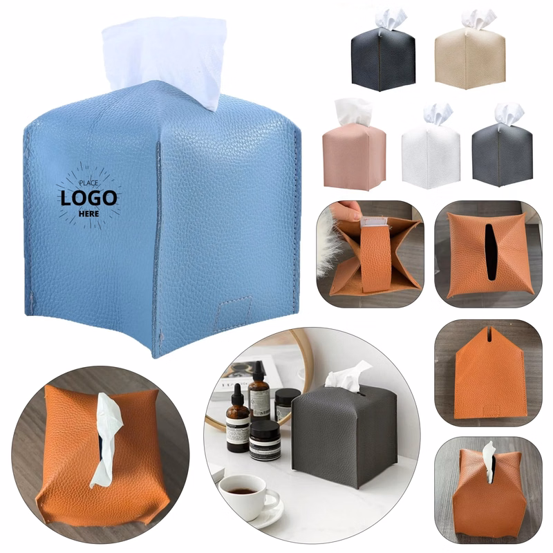 Multifunctional Leather Tissue Box