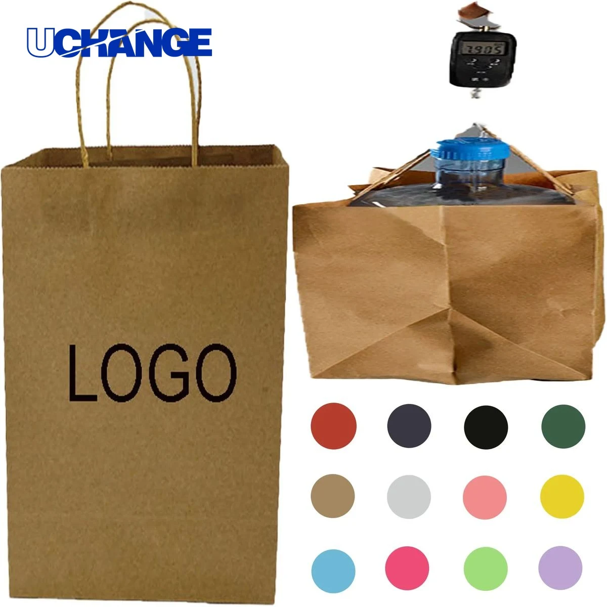 Kraft Paper Takeaway Tote Bag 1