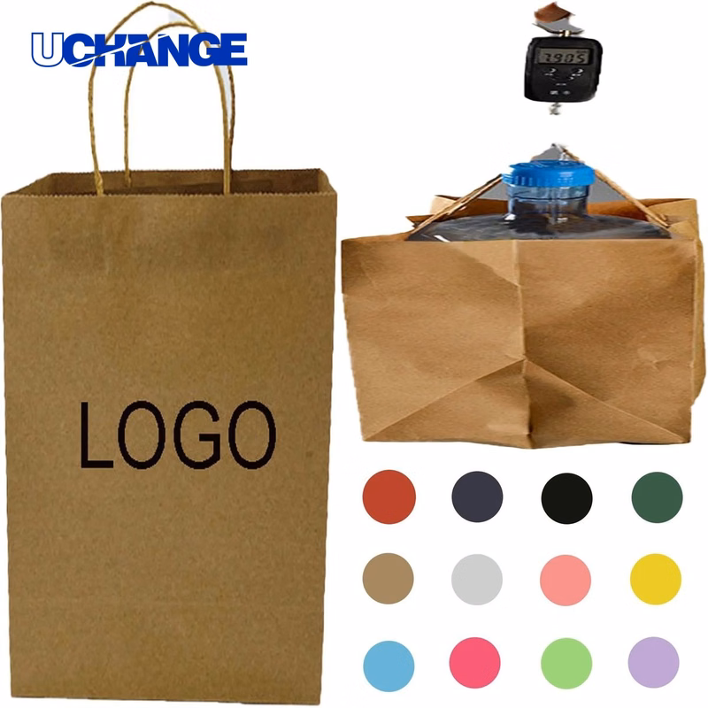Kraft Paper Takeaway Tote Bag