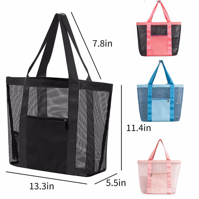 Beach Travel Zipper Tote Bag