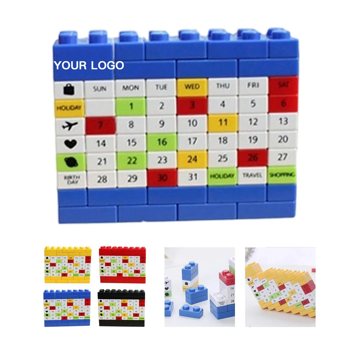 Modular ABS Desk Calendar with Reusable Blocks 1