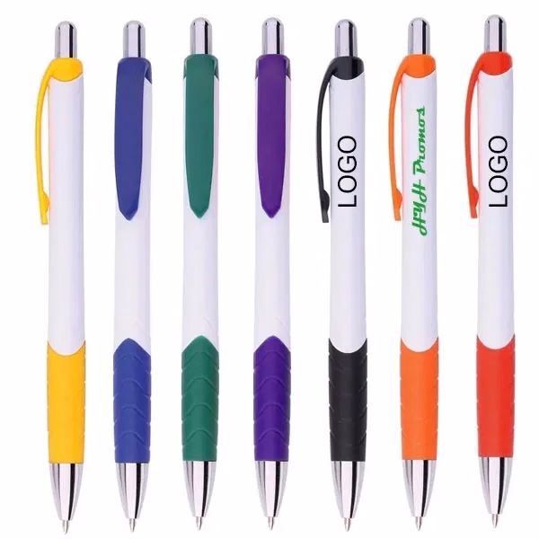 Custom Plunger Action Plastic Ballpoint Pens