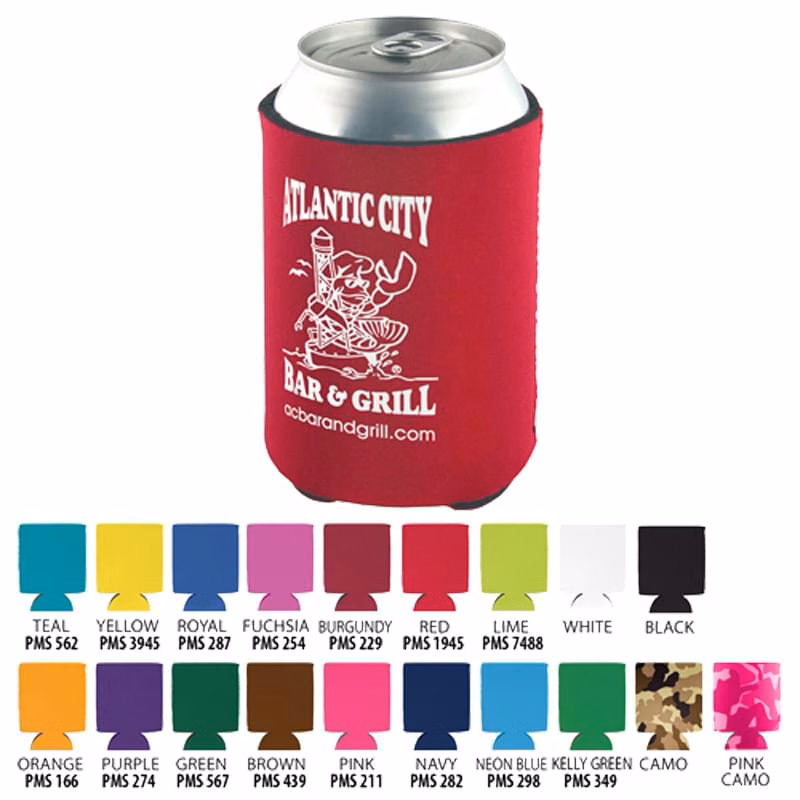 Pocket Can Coolie - 3 Side Imprint Included!