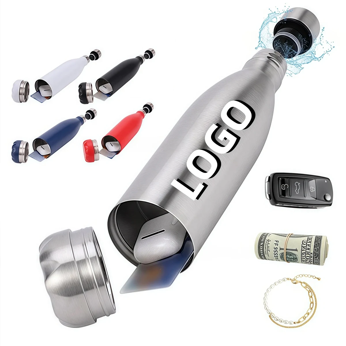 Detachable-Bottom Outdoor Storage Stainless Steel Thermos, custom water bottle with logo imprint 1