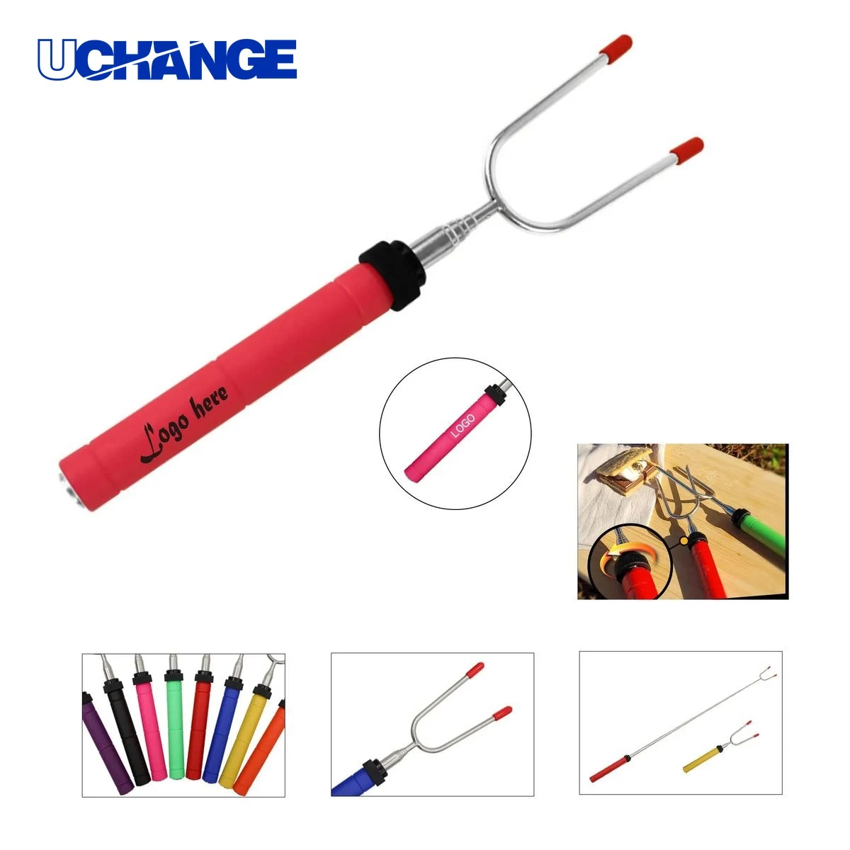 Extendable Roasting BBQ Stick Tool for Grilling 1