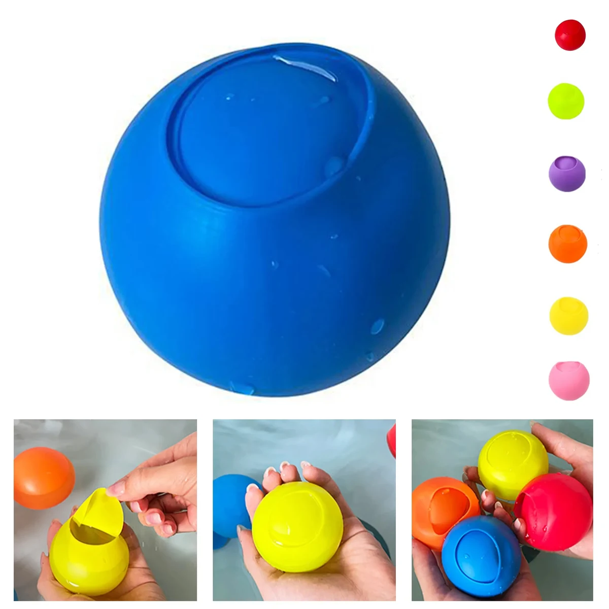 Reusable Silicone Water Balloons(Full Color) 1