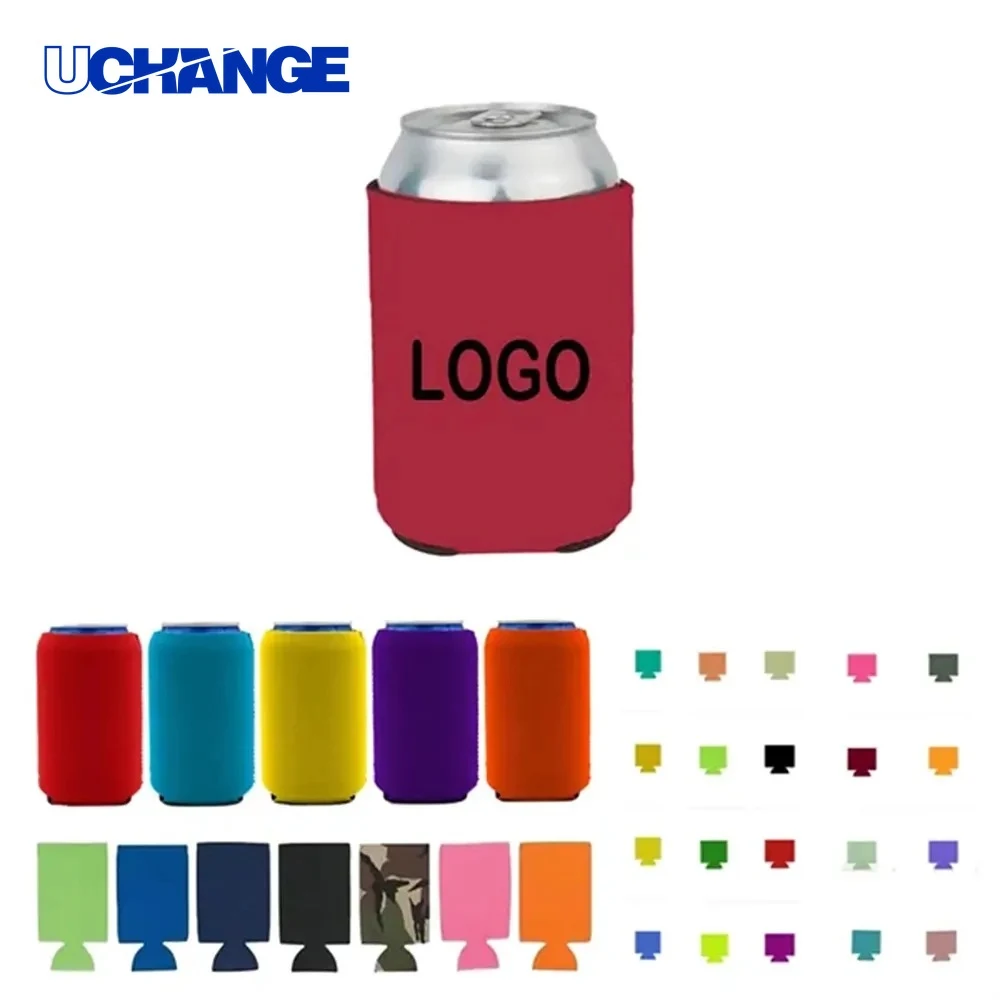 Neoprene Collapsible Can Cooler Sleeves for Events & Beverage Promotions, custom koozie with logo imprint 1