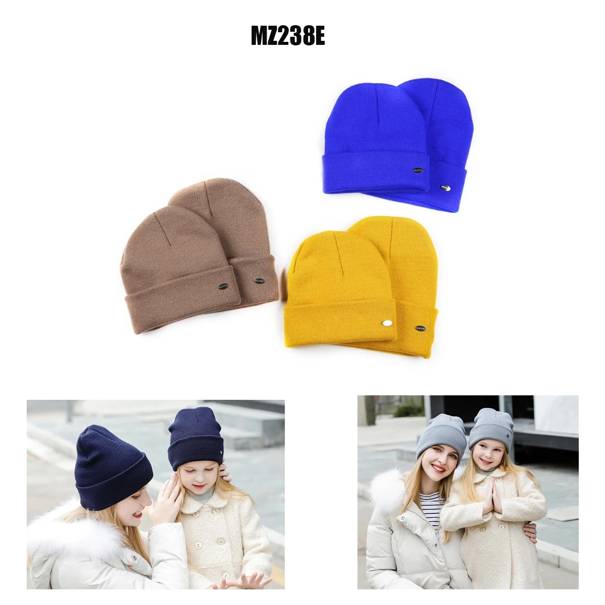 Women And Girls Winter Knitted Beanie Hat 1