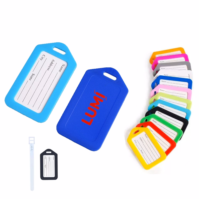 Vibrant Plastic Luggage Tag with Lanyard MOQ50
