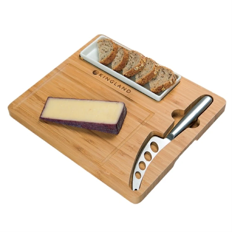BistroTek Premium Bamboo Cheese Server Set 1