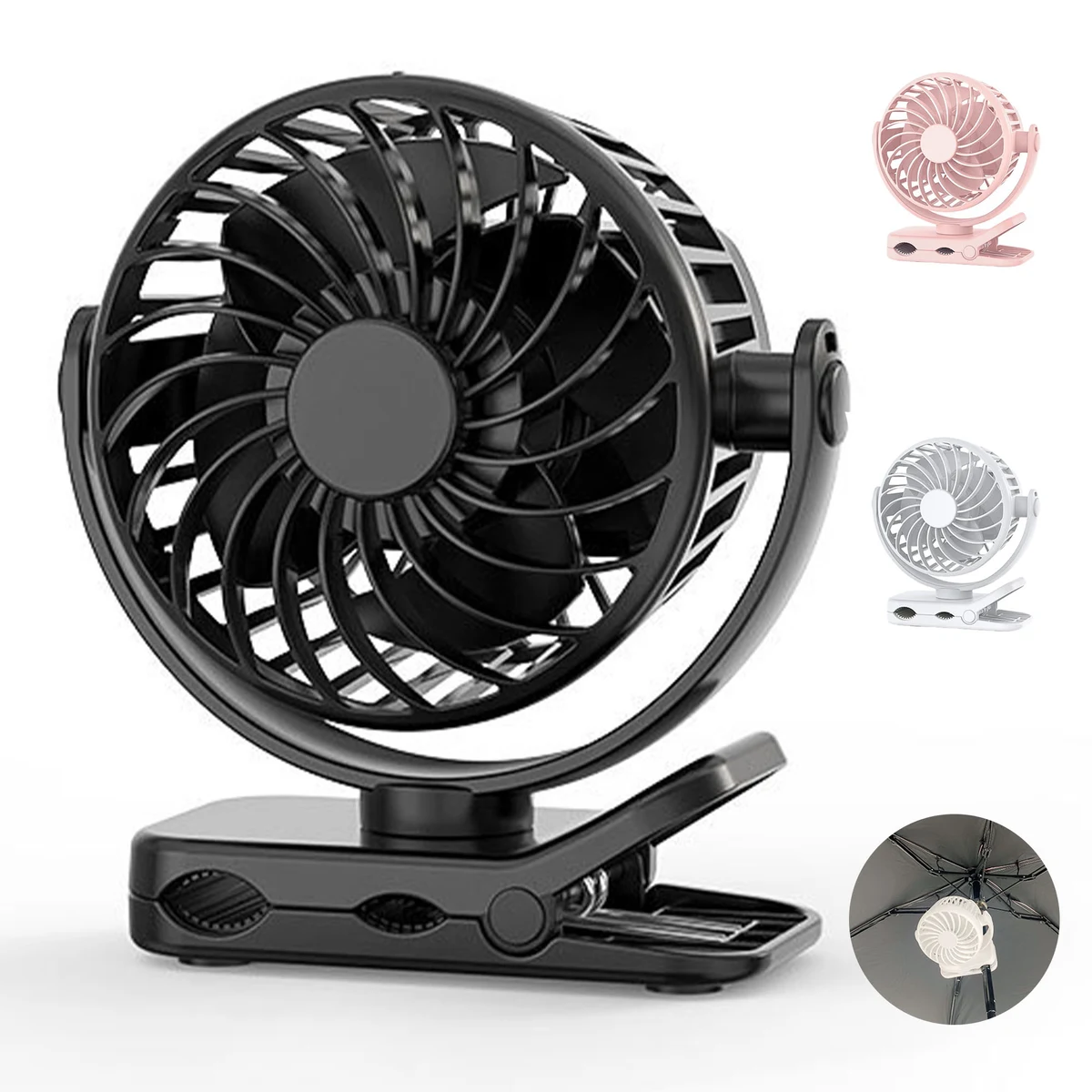 Mini Clip-On USB Rechargeable Fan 1