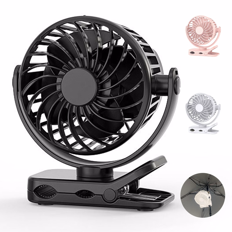 Mini Clip-On USB Rechargeable Fan