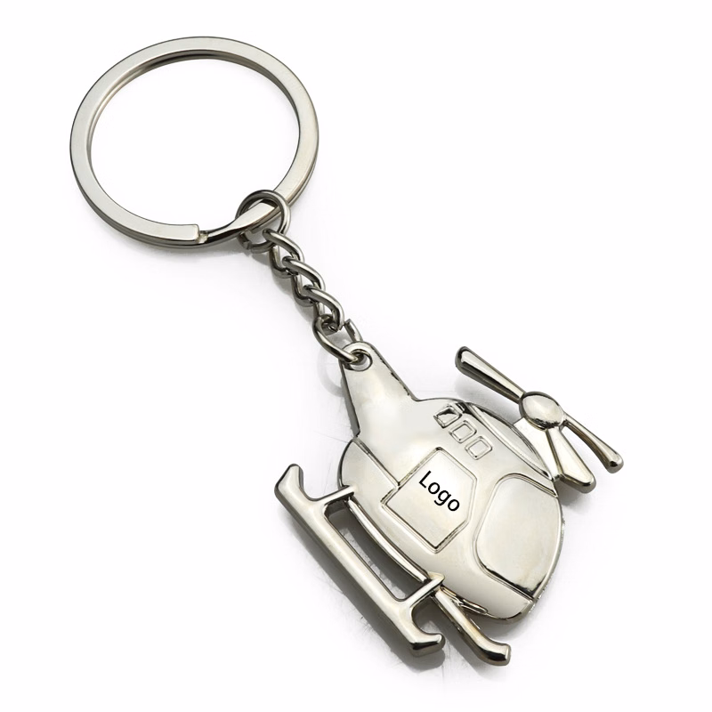 Mini Helicopter Metal Keychain