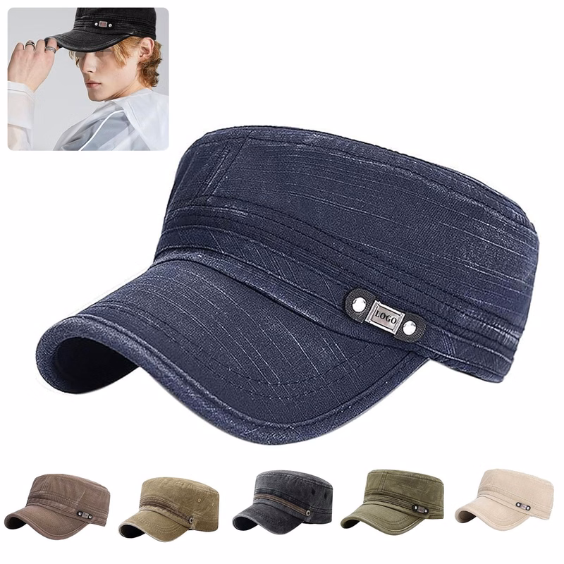 Army Cap Adjustable Flat Top Cap