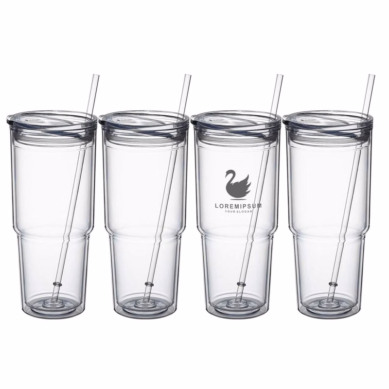 30oz Classic Insulated Tumblers,Double Wall Acrylic Tumbler with LidReusable Plastic Insulated Tumbl
