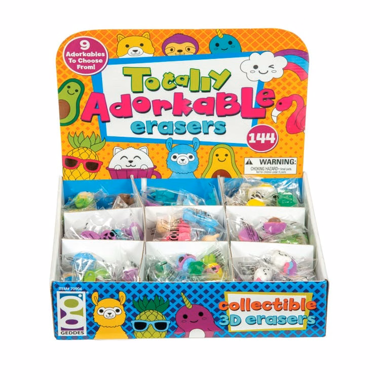 Collectible 3D Erasers - Assorted 1.5"