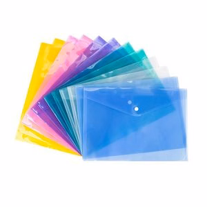 Durable A4 Document Folder With Snap Button Closure