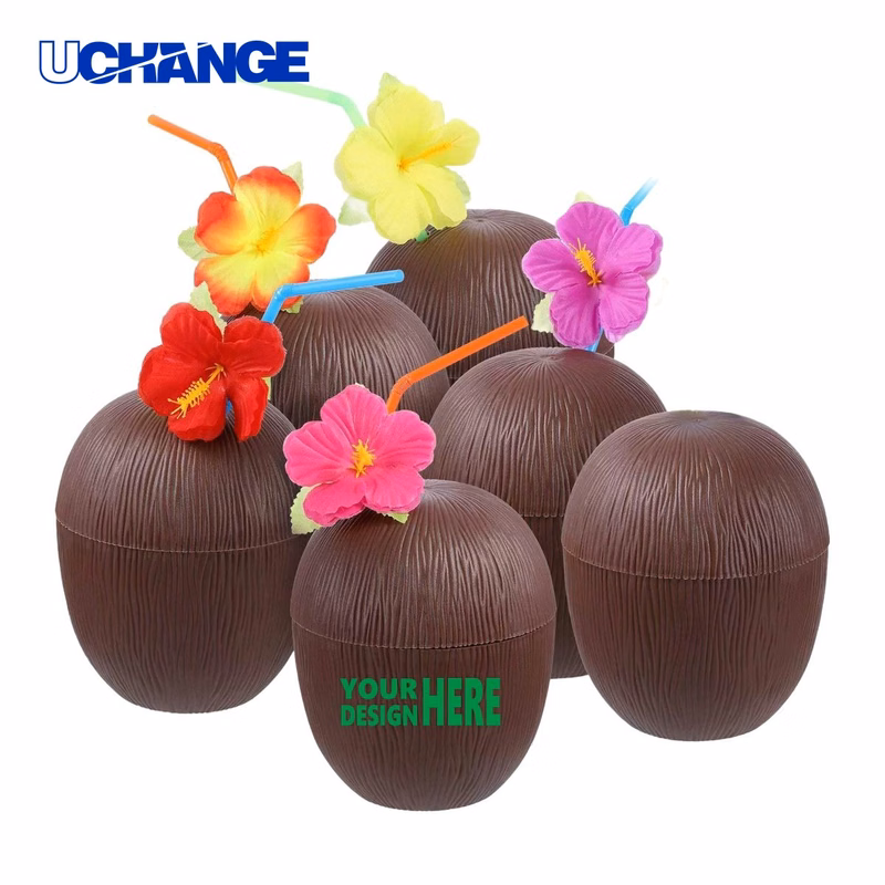 Customizable Hawaiian Style Pine Coconut Cup Container