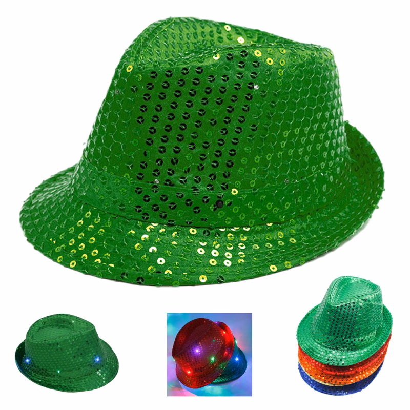 Sequined Glowing Fedora Hat