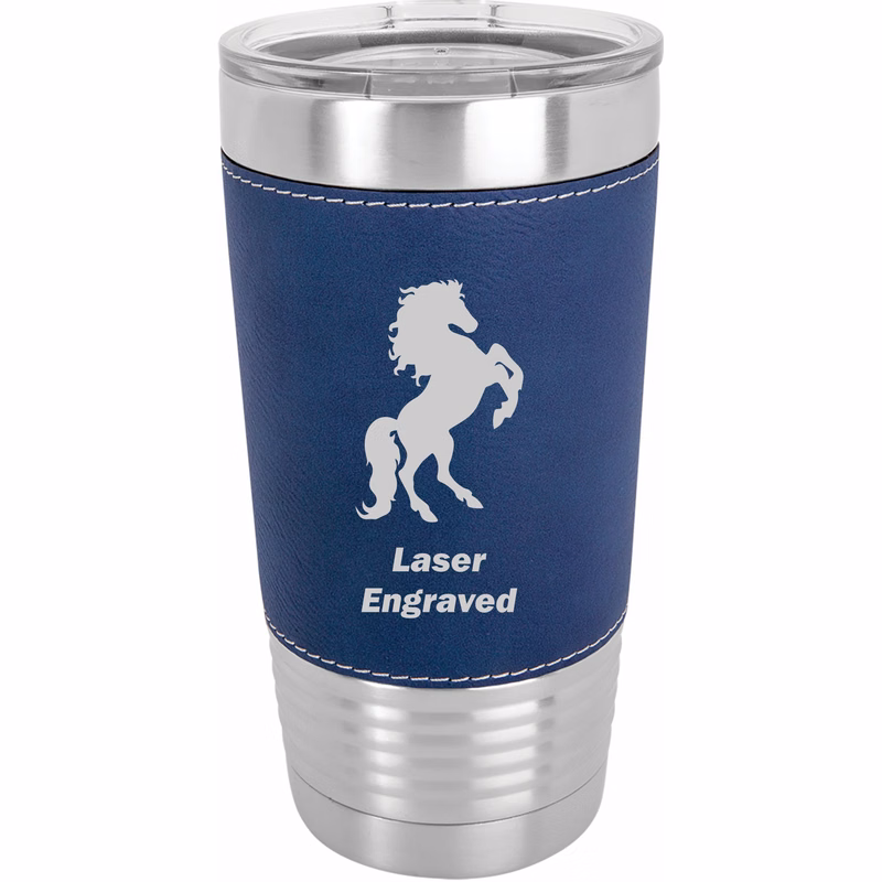 20 oz Polar Camel Leatherette Stainless Steel Tumbler