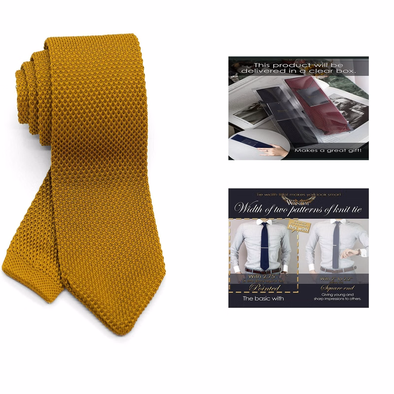 Men's Pointed Knit Tie