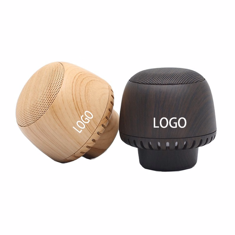 Wood Grain Bluetooth Speaker w/LED Night Light