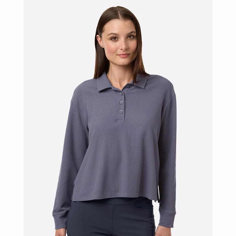 Women's Beyond Long Sleeve Loose Polo - A1008
