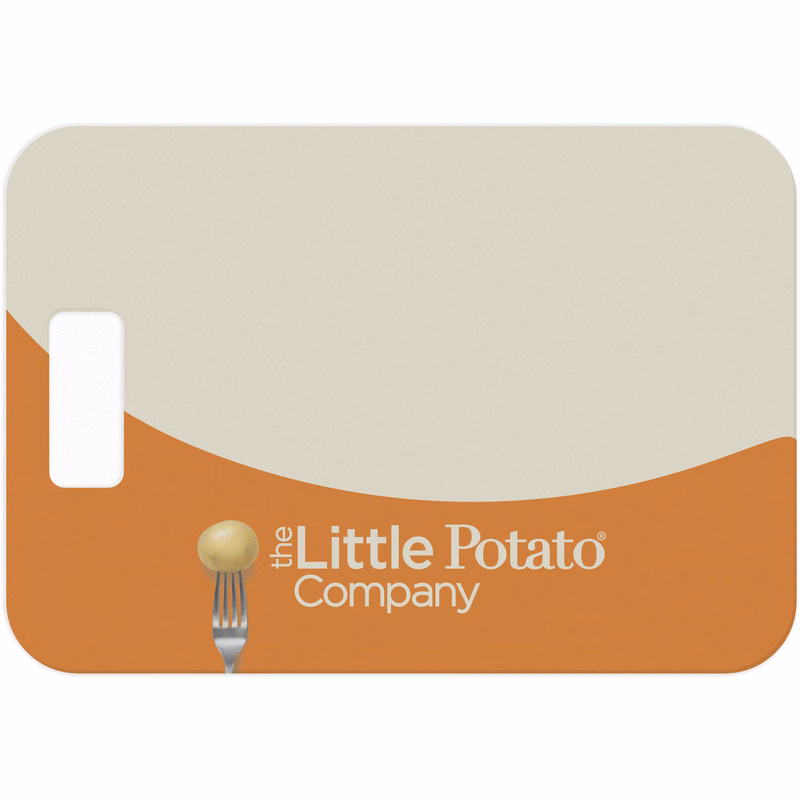 Flexible Cutting Board on FDA .045 clear plastic, with cut-out handle (7.625" x 11") Full Colour