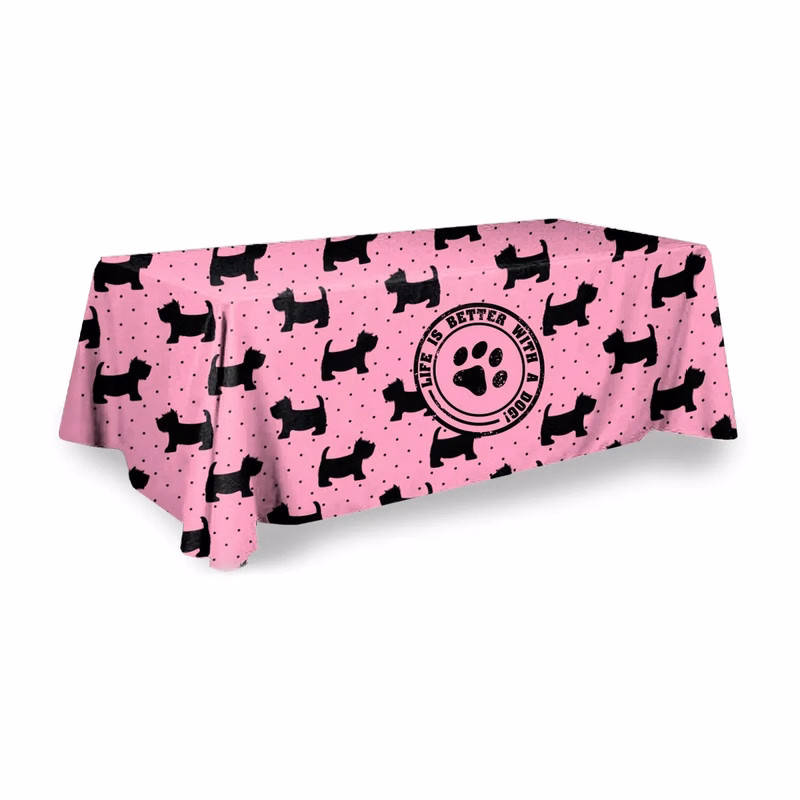 13' x 7.5' Rectangular Table Cover-Full Coverage-Sublimation