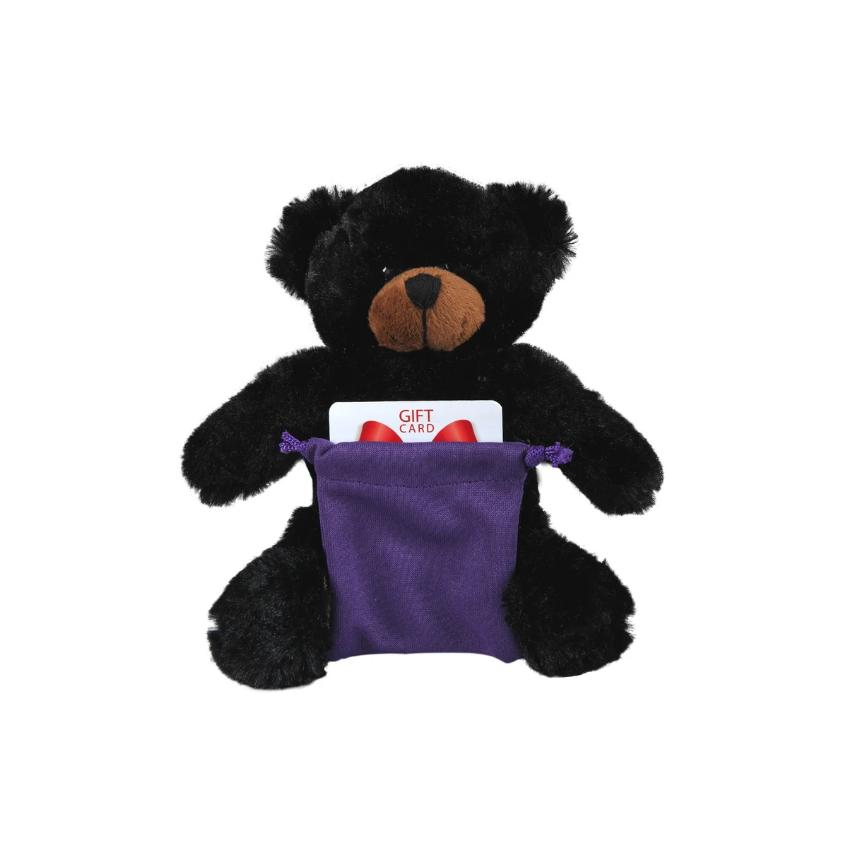 soft plush Black Bear with gift card sack 1