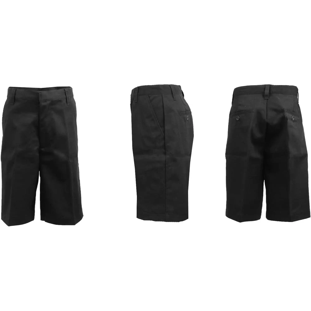 Boys' Uniform Shorts - Size 5 Black Flat Front 1