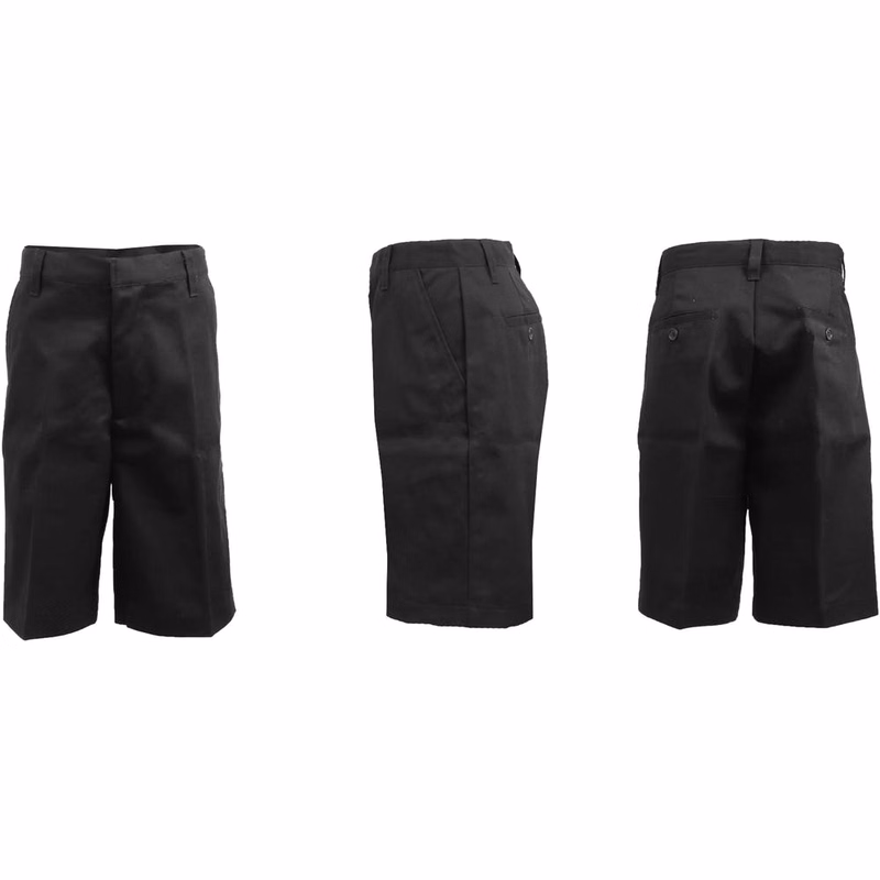 Boys' Uniform Shorts - Size 4 Black Flat Front