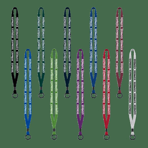 1/2" Cotton Lanyard with Metal Crimp & Split-Ring