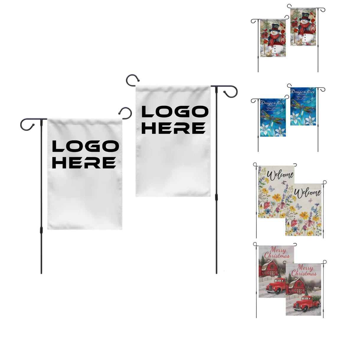 Double-Sided Custom Garden Flags with Hardware 1