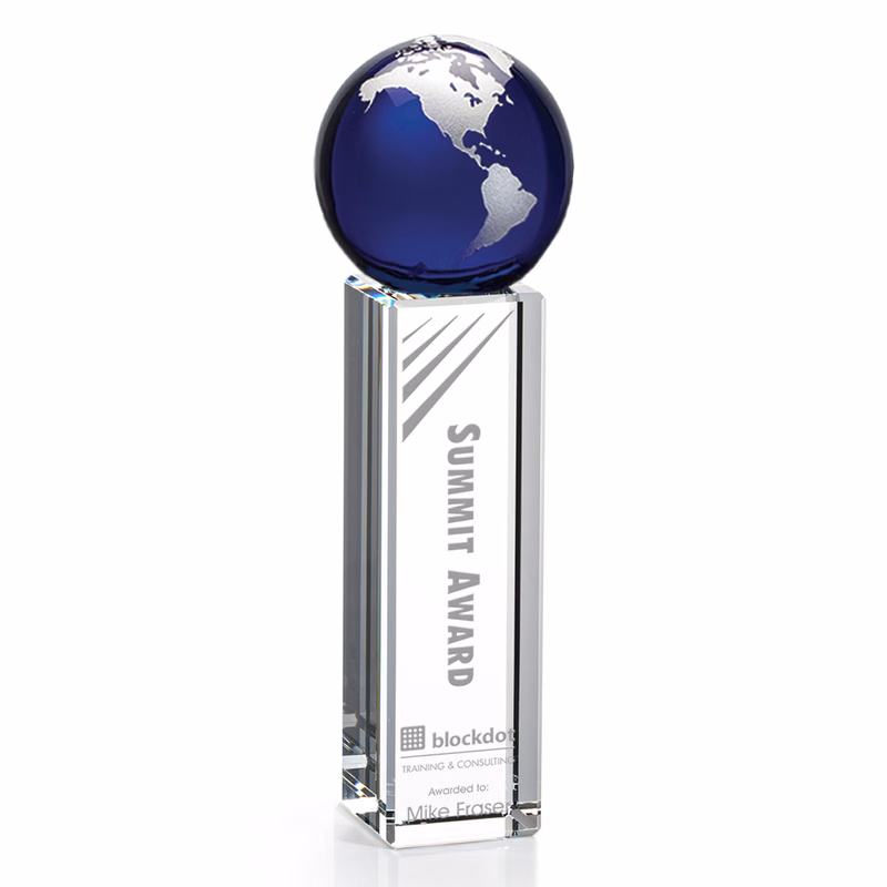 Luz Globe Award - Blue/Silver