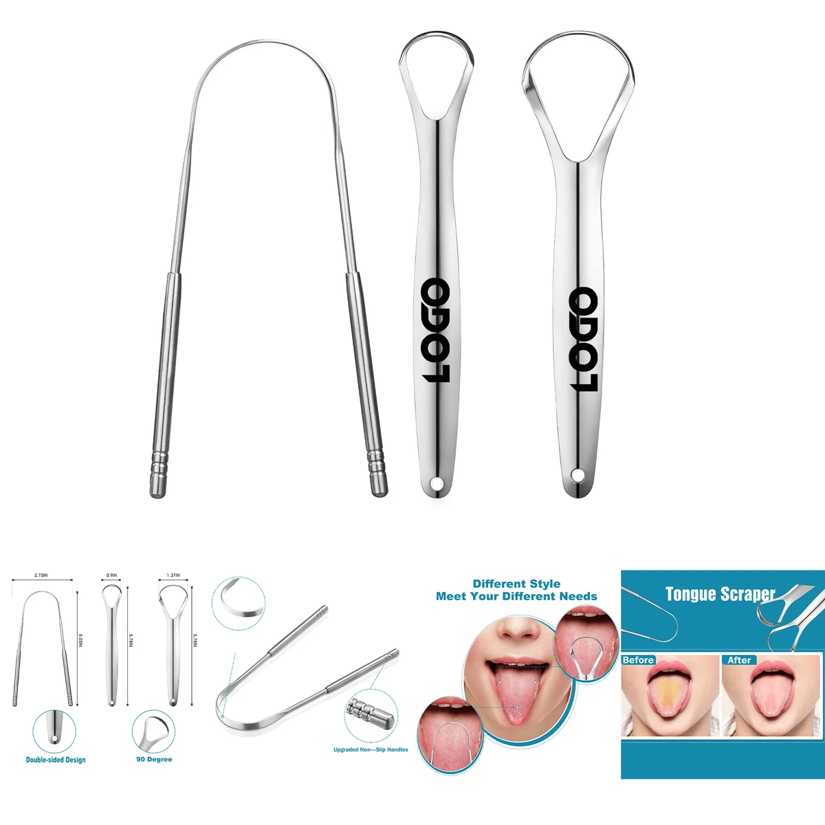 Metal Tongue Scraper 1