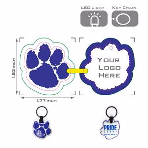 PVC Key Chain With LED Flashlight