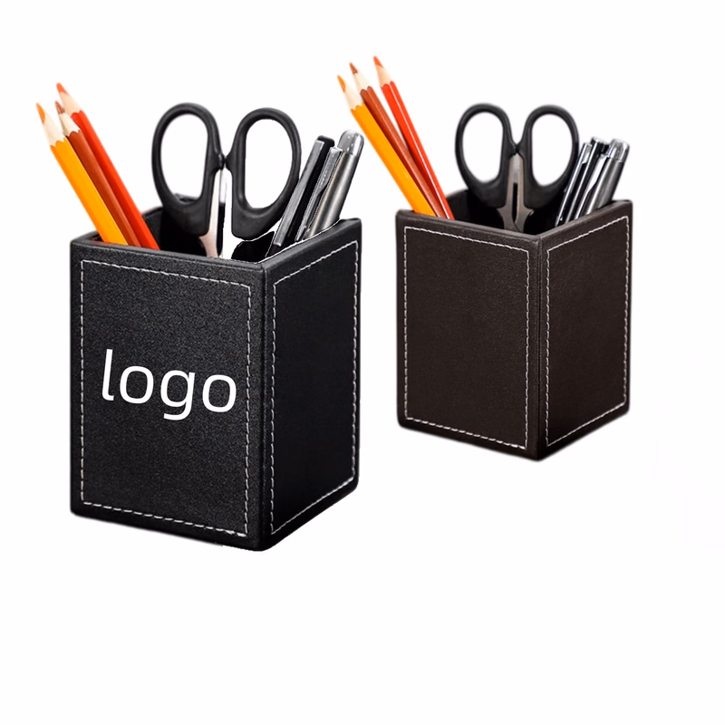 Leather Desktop Pen Holder