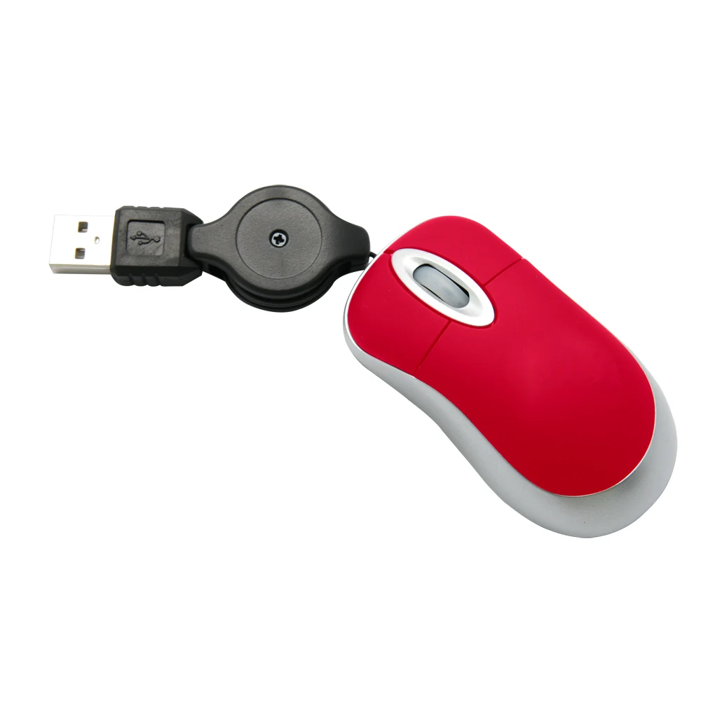 Besly Retractable Cord Mini Optical Mouse 1