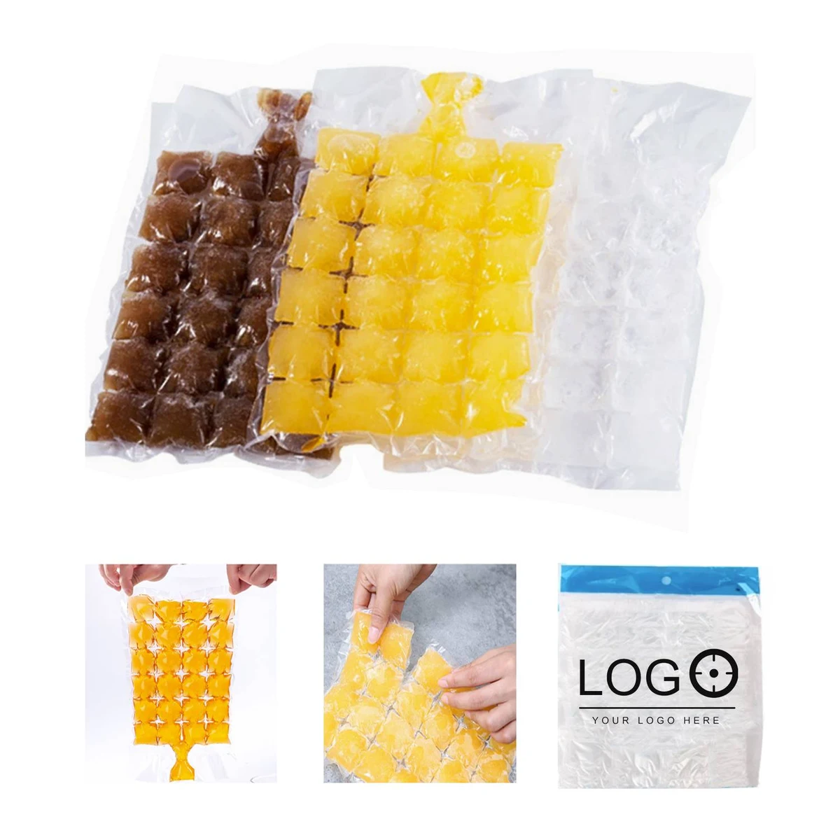 10-Pack Disposable Ice Cube Bag 1