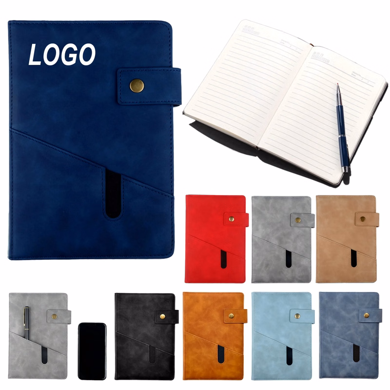 Buckle Imitation Leather Notebook
