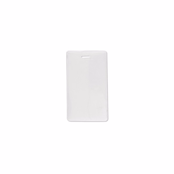 2.65" W x 4.42" H - Vertical Anti-Static Clear Vinyl Badge Holder (Blank)