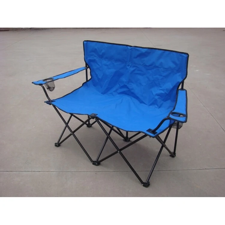 Folding Portable Double Seat Camping Chair with Armrest 1