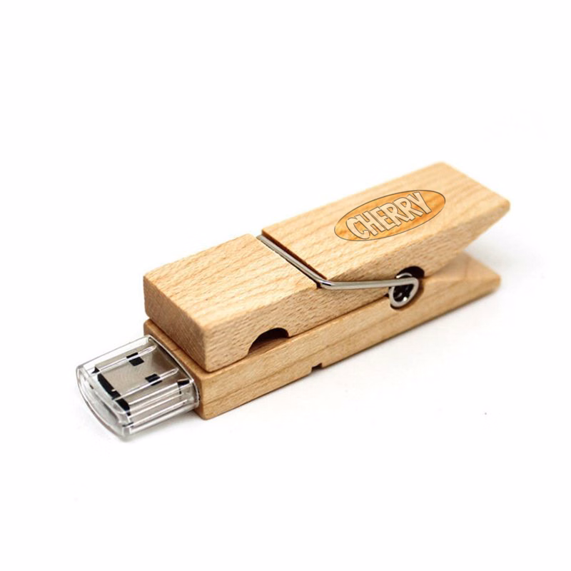 Wood Clothespin USB Drive