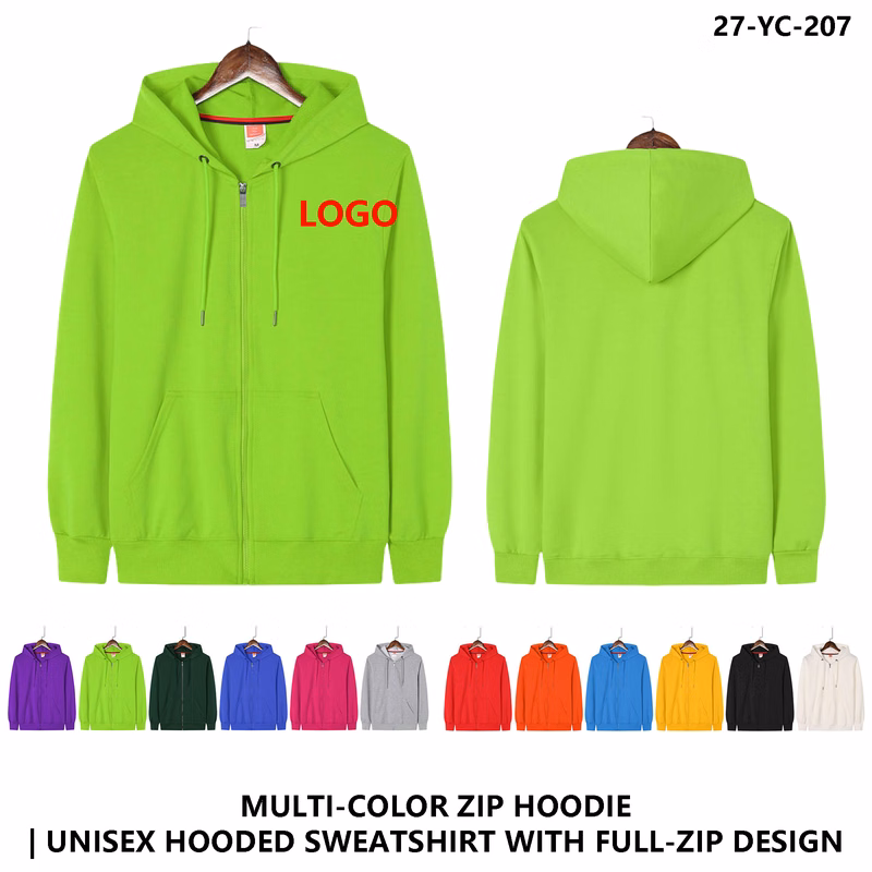 Unisex Custom Logo Zipper Hoodie ?C Trendy Wear