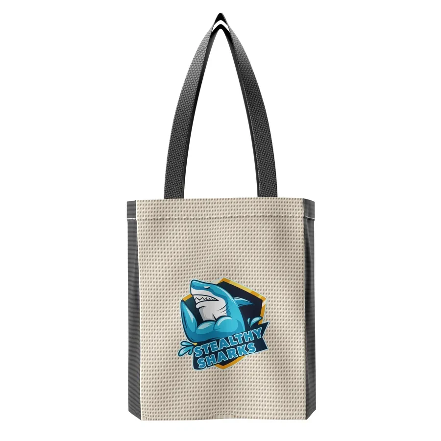 Custom Two-Tone Cotton Tote Bag, custom tote bag with logo imprint 1