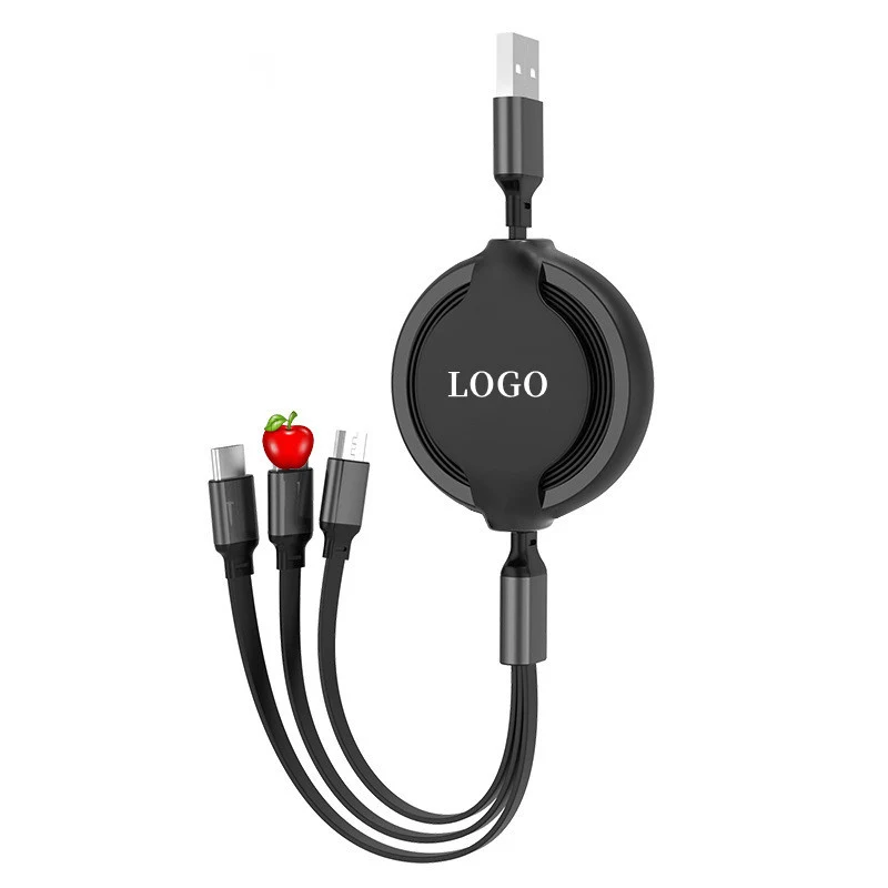 Retractable Fast Charger 3-in-1 Charging Cable 1